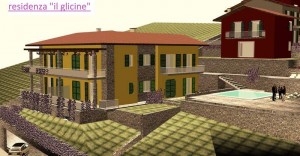 Immobilien Comer See Vercana mit Schwimmbad und Seeblick
